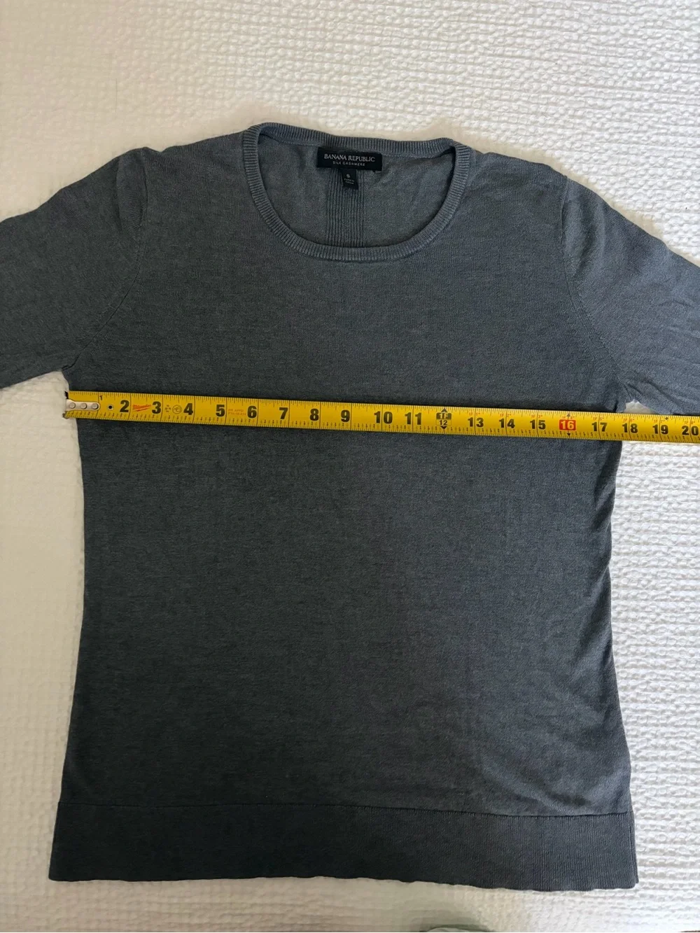 Silk Cashmere Banana Republic Men's Gray Crewneck Sweater Small